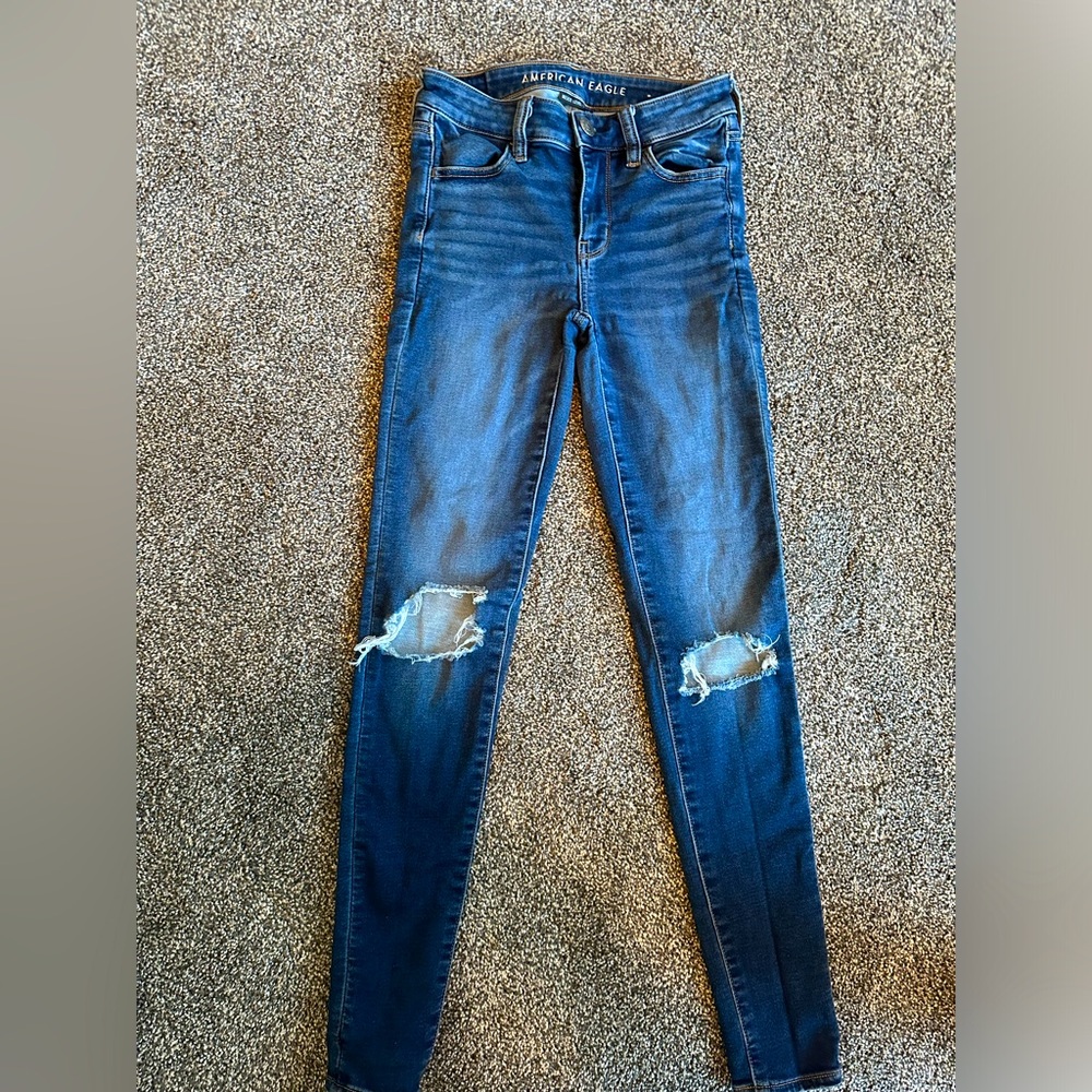 American Eagle Size 0 Long High Rise Skinny